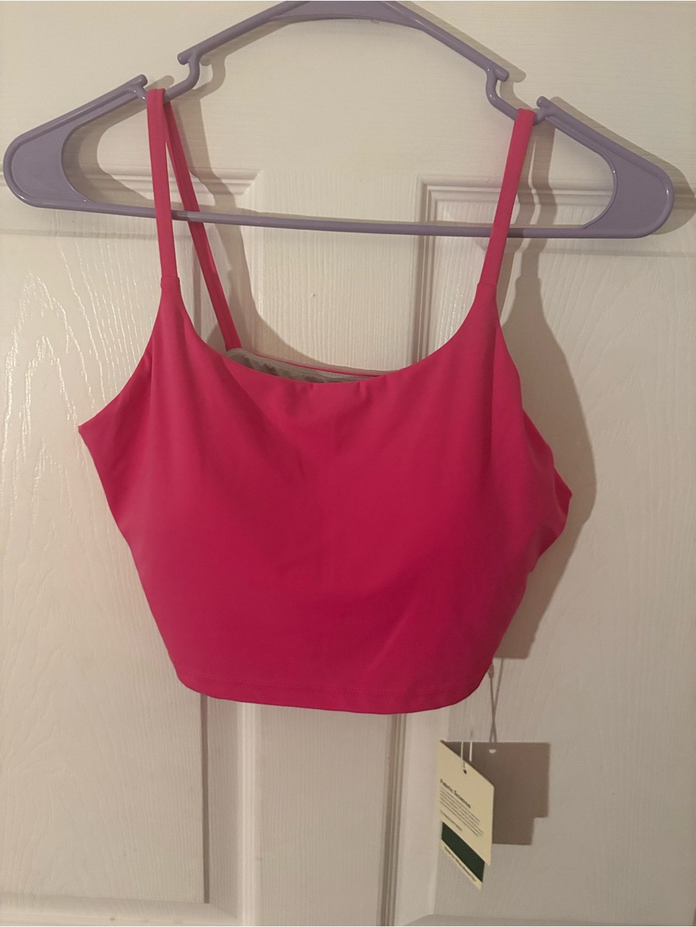 Halara Basic padded workout top A/D cup Pink Power